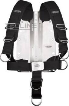 Tecline Harness Comfort with stainless steel backplate 6mm without logo - movable D-rings